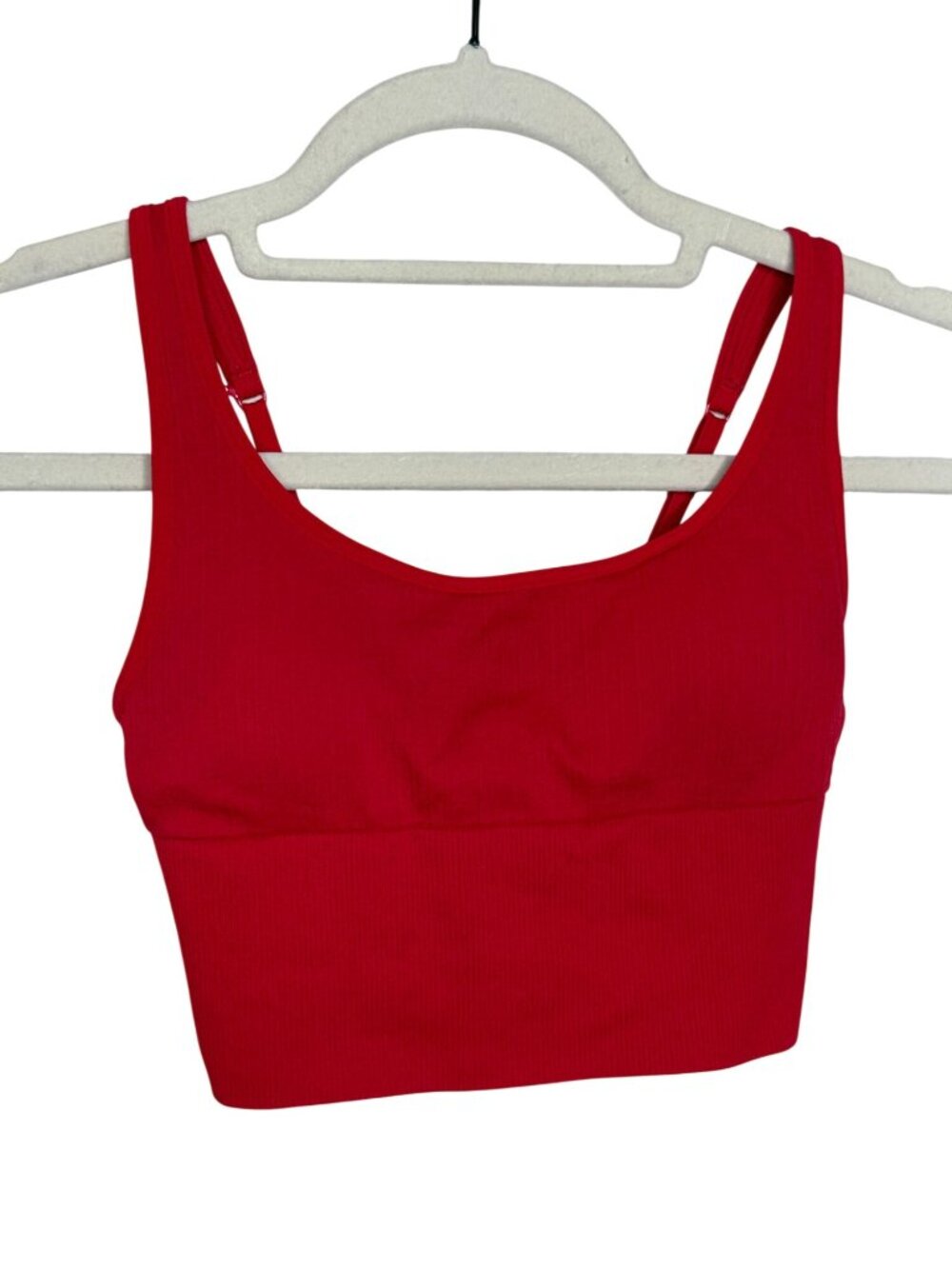 Victoria's Secret PINK Active Red Longline Ribbed Sports Bra XS